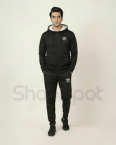 Black Premium Winter Fleece Tracksuit for Men