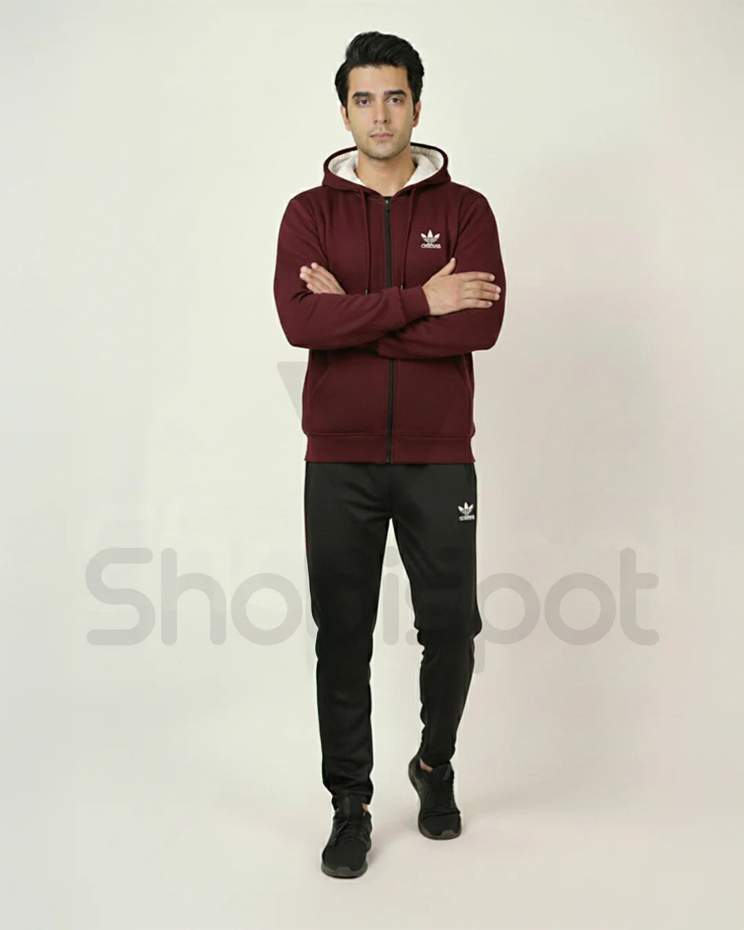 Maroon Premium Winter Fleece Tracksuit for Men