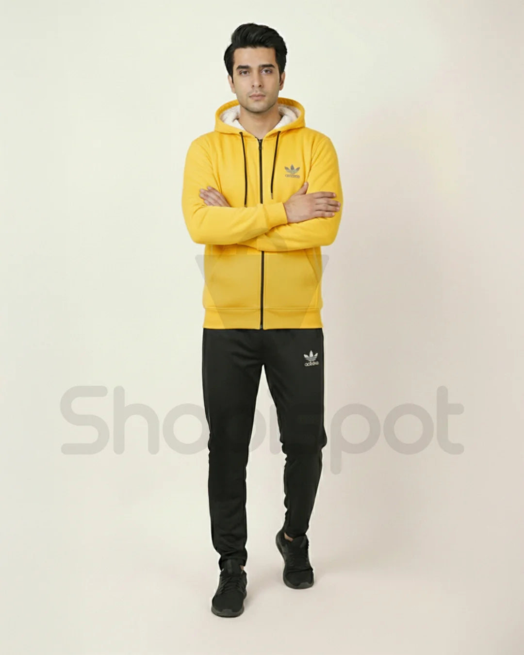 Yellow Premium Winter Fleece Tracksuit for Men