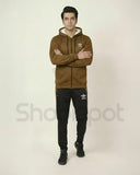 Brown Premium Winter Fleece Tracksuit for Men