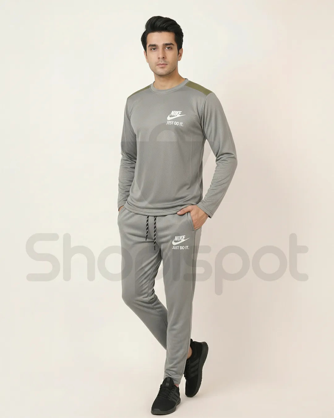 Gray tracksuit with Nike logo