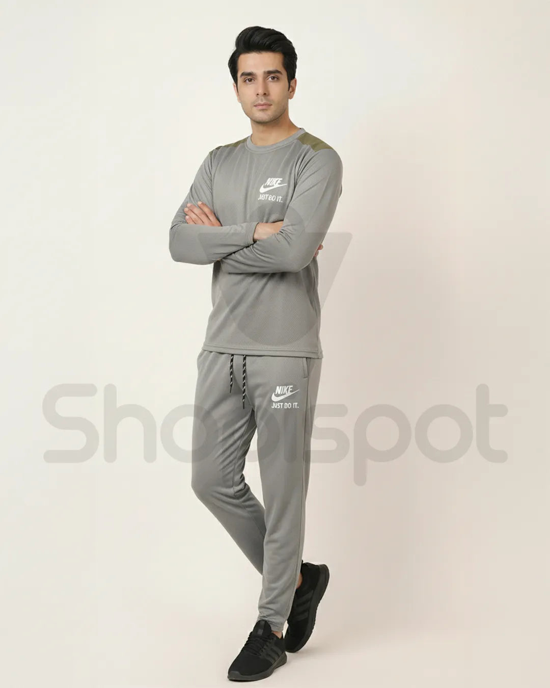 Gray tracksuit with Nike logo