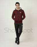 Maroon Premium Winter Fleece Tracksuit for Men