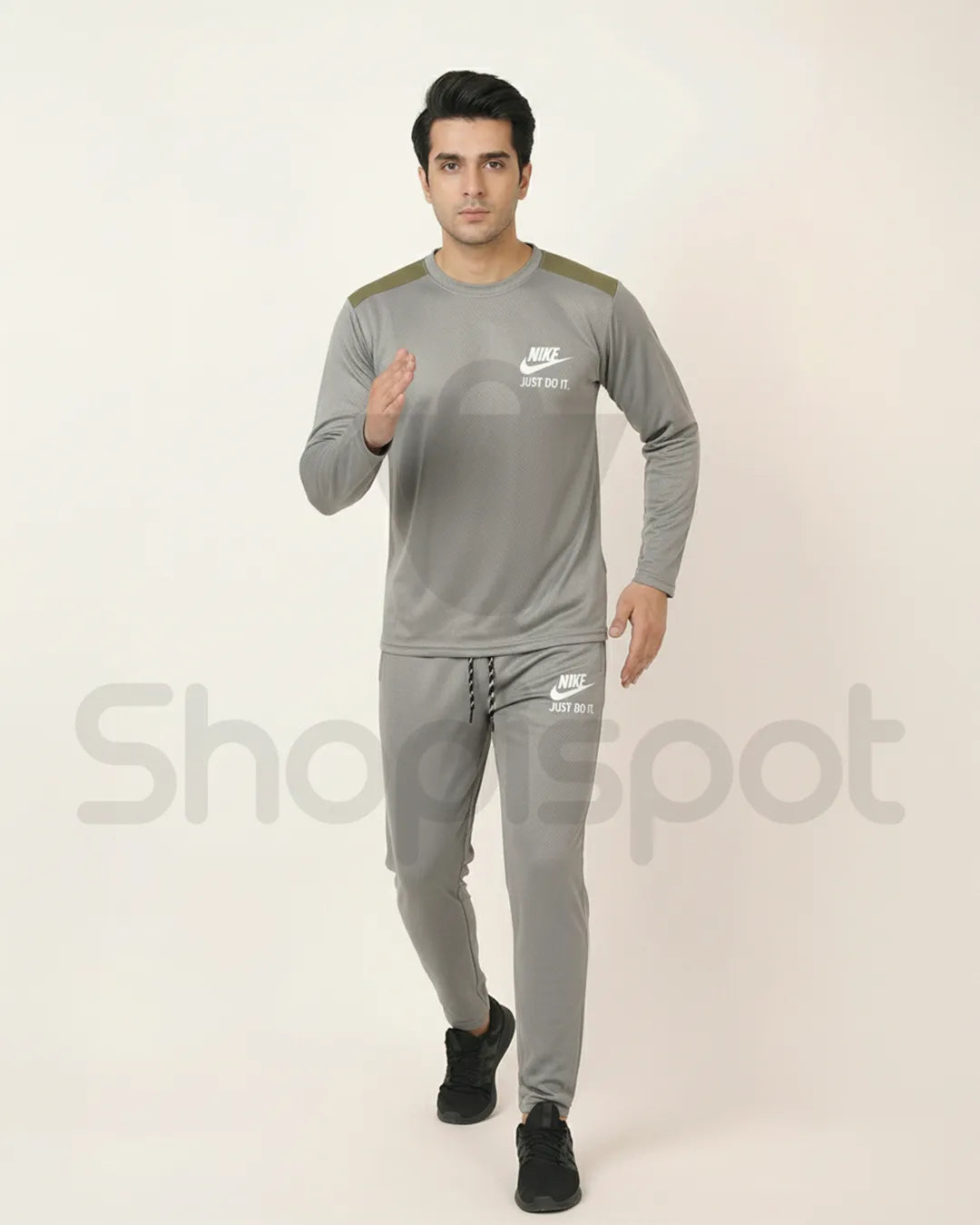 Gray tracksuit with Nike logo