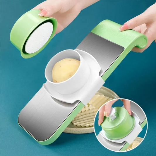 5-in-1 Vegetable Slicer and Grater Set, Multifunctional Stainless Steel Peeler (Random Color)