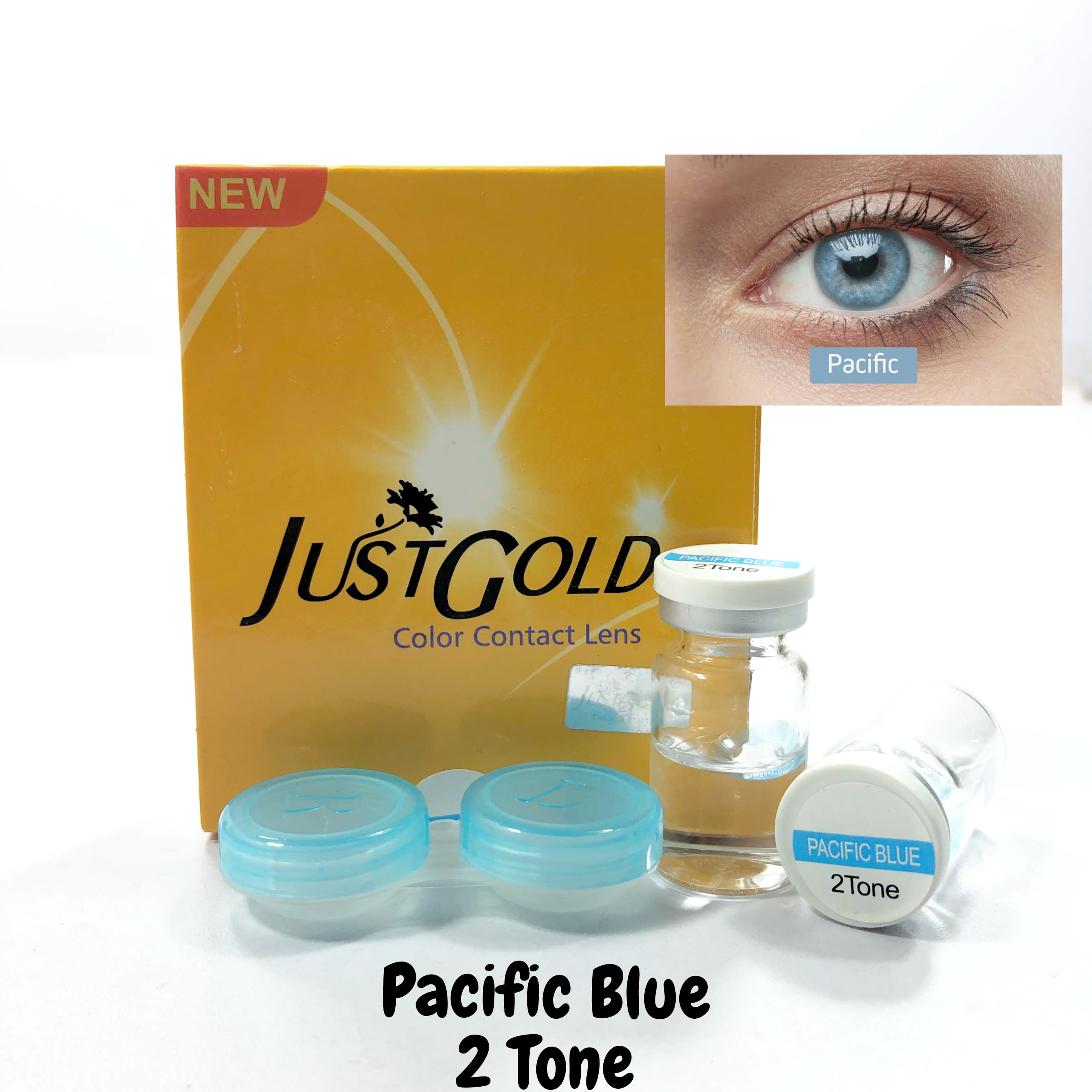 LENS PACIFIC BLUE 2 TONE JUST GOLD