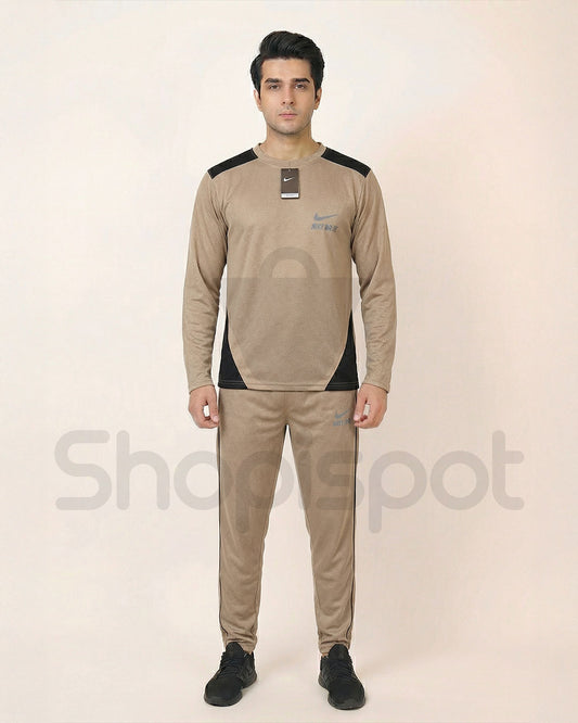 Beige Tracksuit with black Accents 1080