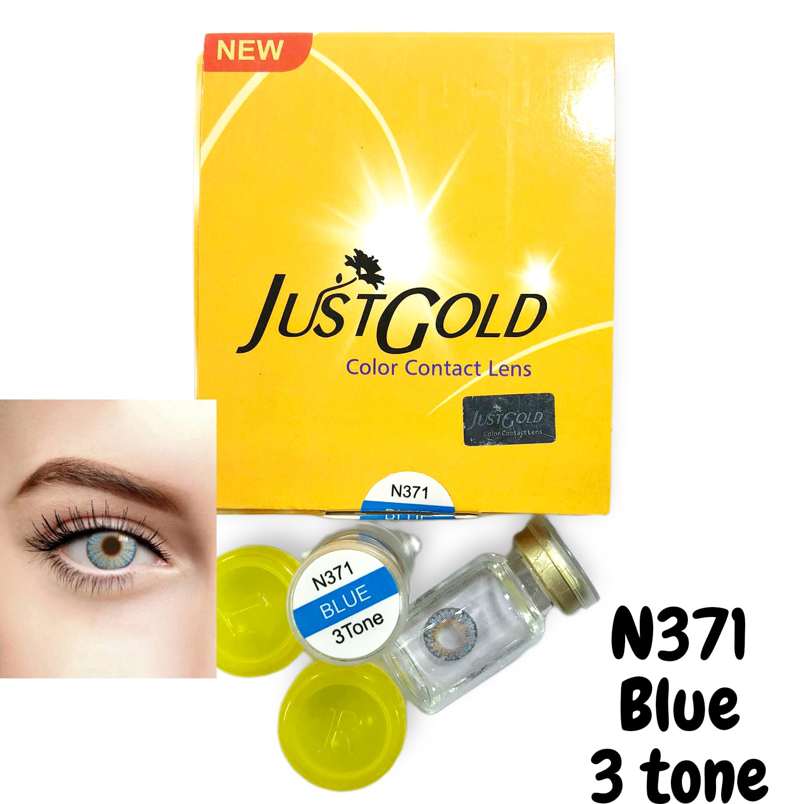 LENS BLUE 3 TONE N371 JUST GOLD