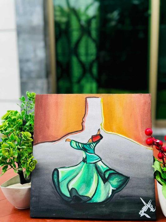 Artistic Sufi Handmade Painting (10X10 dimension)