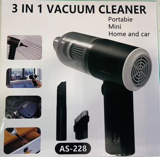 AS-228 3-in-1 Portable Vacuum Cleaner – Car, Home, and Duster Vacuum