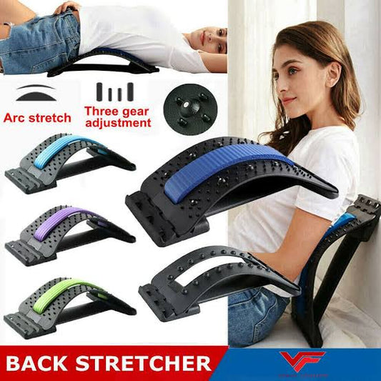 Adjustable Lumbar Support Back Stretcher for Pain Relief and Massage