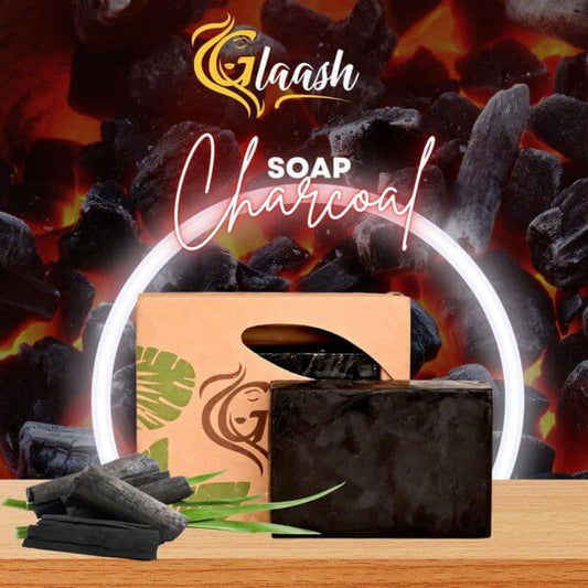 Organic Charcoal Soap Bar by Glaash - 100g