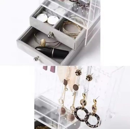 Acrylic Jewelry Organizer Storage Box with Drawer | Elegant Gift Box