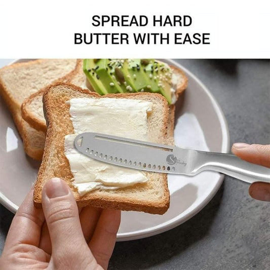 (1 Pc) Stainless Steel Butter Knife – Butter Spreader (Random Color)