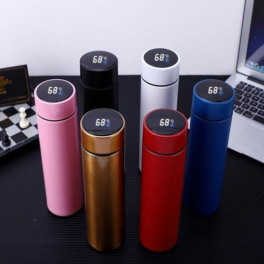 Smart Temperature Display Vacuum Flask | Stainless Steel Insulated Water Bottle | Thermo Coffee Cup (Random Color)