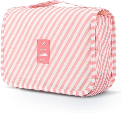 Pink Travel Makeup Organizer Bag