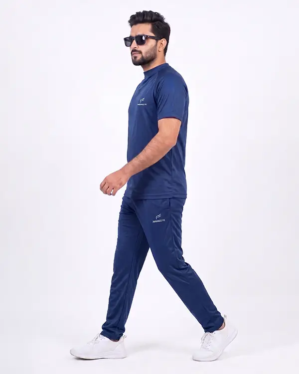 Men's Premium Navy Blue Sports Tracksuit - Image 3