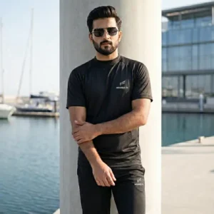 Men's Premium Navy Black Sports Tracksuit