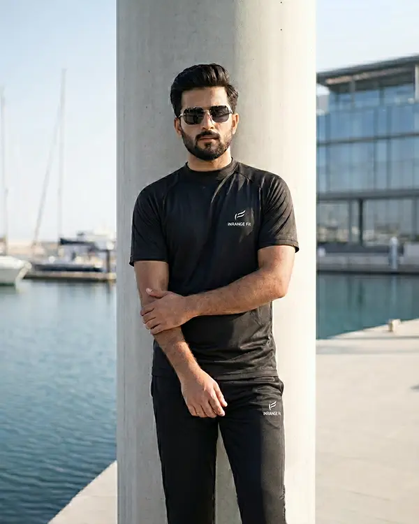 Men's Premium Navy Black Sports Tracksuit