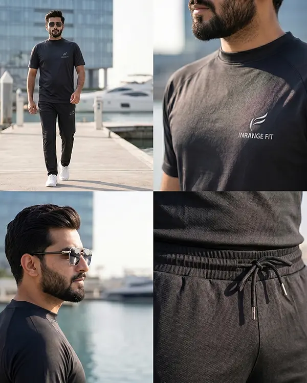 Men's Premium Black Sports Tracksuit - Image 4