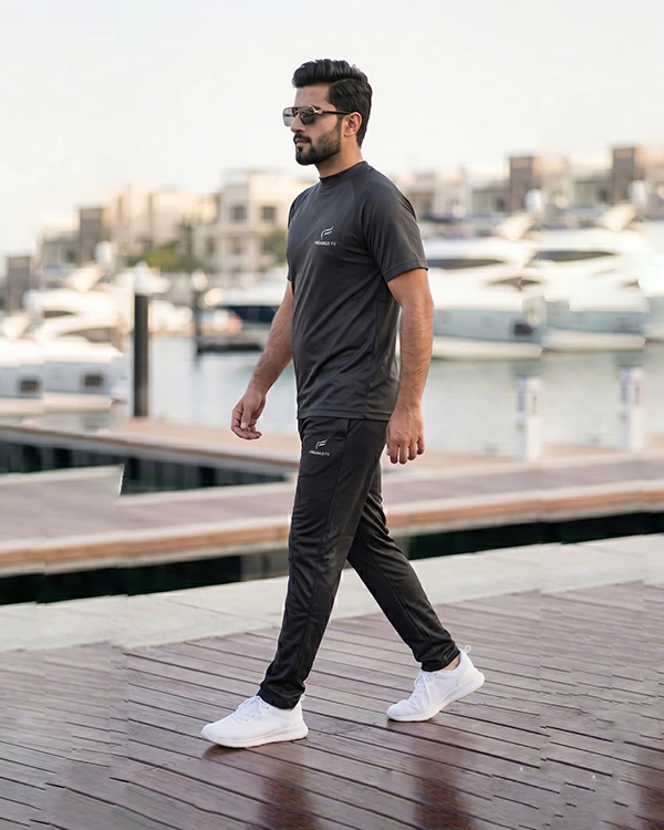 Men's Premium Black Sports Tracksuit - Image 3