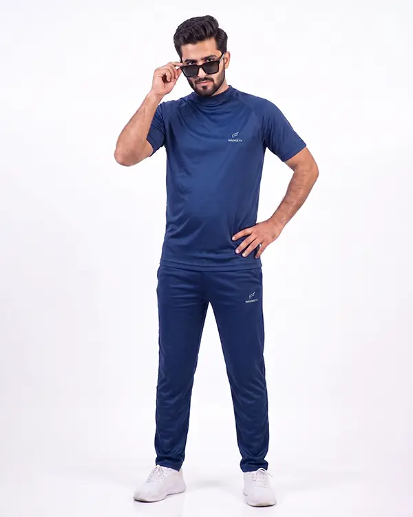 Men's Premium Navy Blue Sports Tracksuit - Image 4